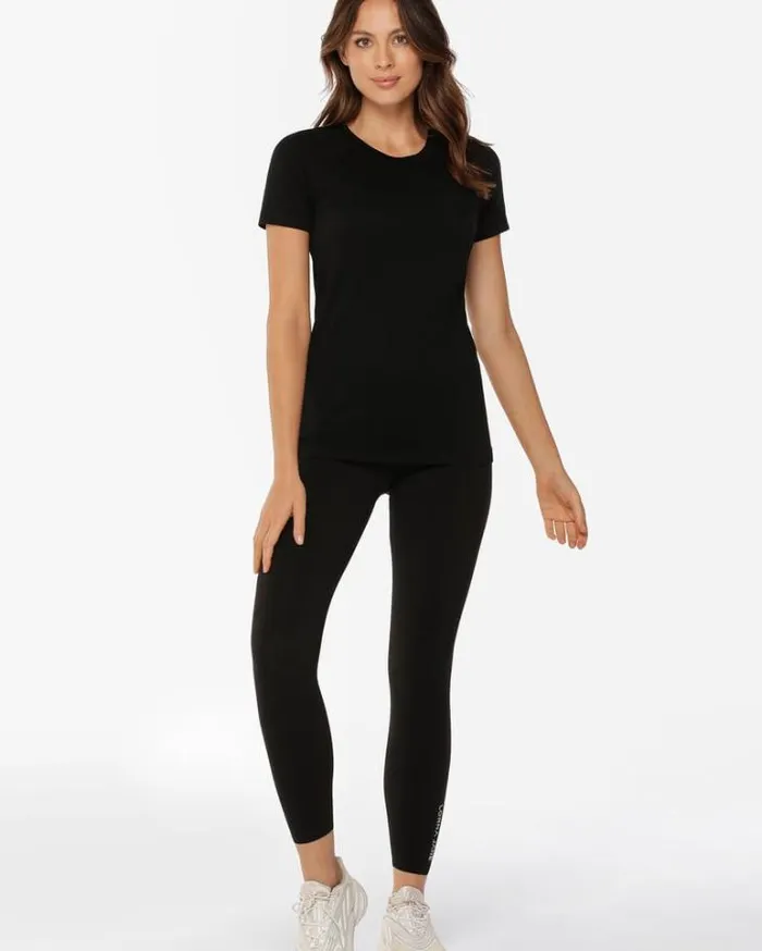 Women LORNA JANE Tops Perform Seamless Short Sleeve Top Black
