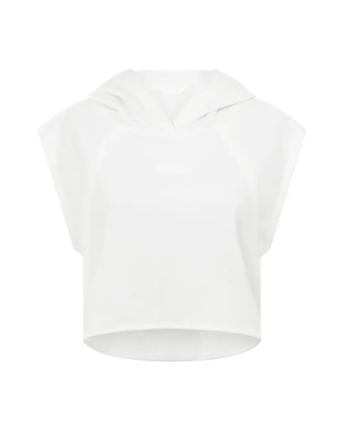 Women LORNA JANE Tops Pre Season Cropped Hoodie Porcelain