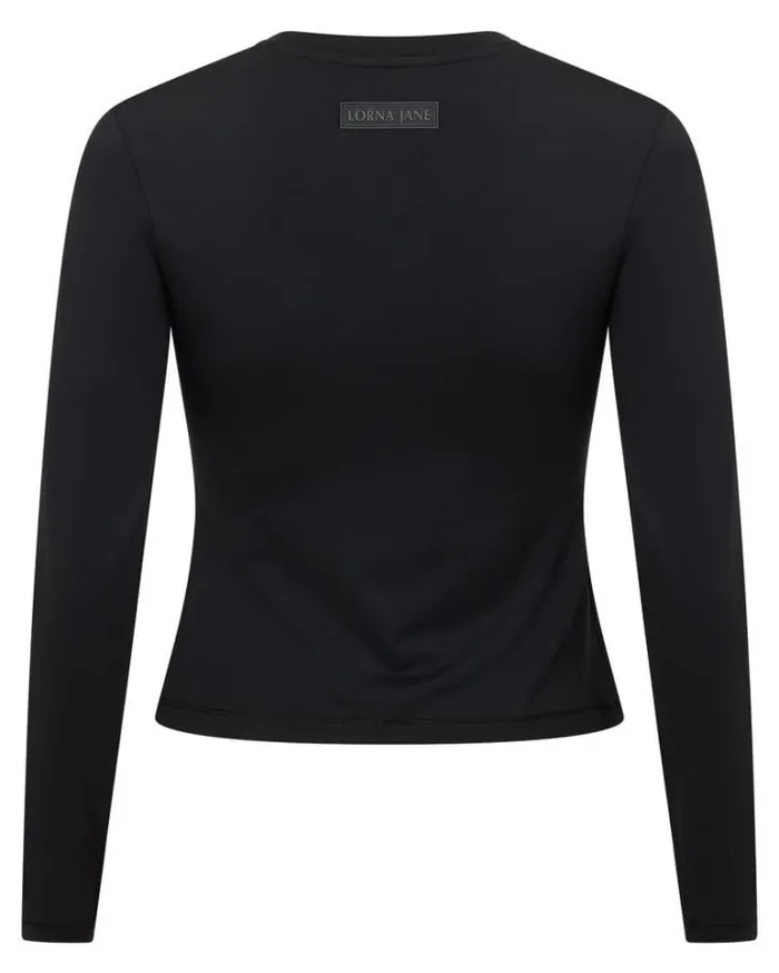 Women LORNA JANE Tops Ultimate Comfort AntiOdour Long Sleeve Top Black