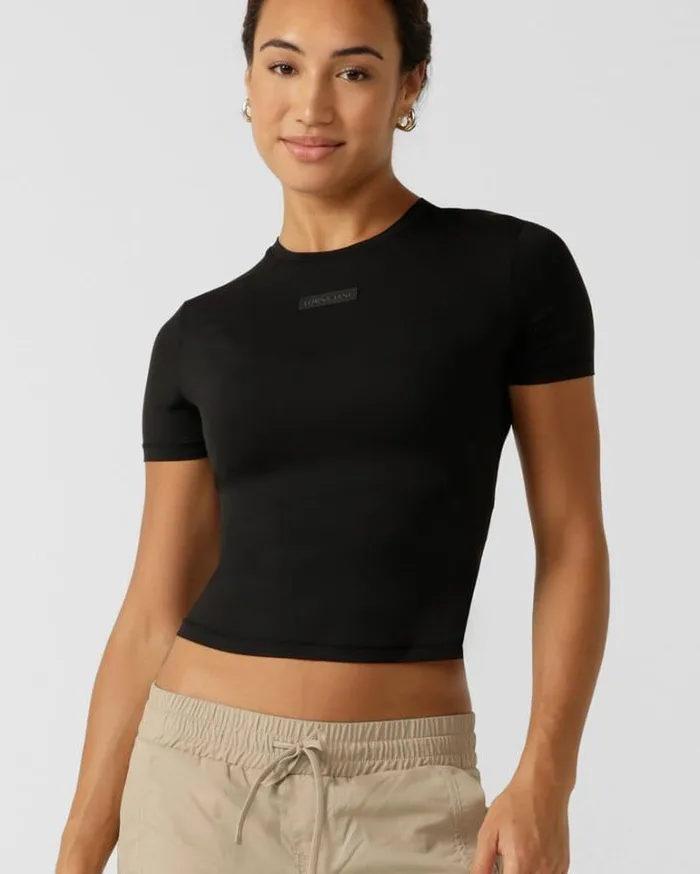 Women LORNA JANE Tops Ultimate Comfort AntiOdour Tee Black
