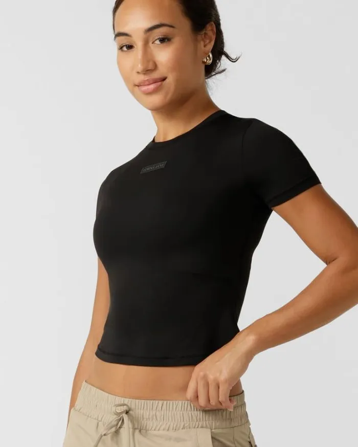 Women LORNA JANE Tops Ultimate Comfort AntiOdour Tee Black