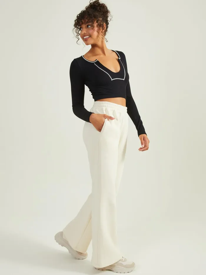 Women Love Triangle Cropped Top Blackivory Altar039d State Activewear