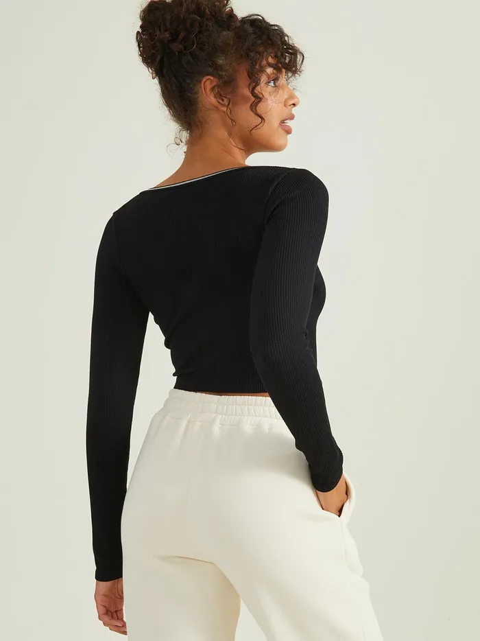 Women Love Triangle Cropped Top Blackivory Altar039d State Activewear
