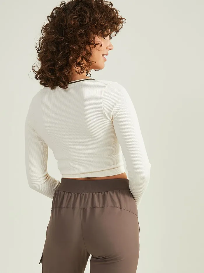 Women Love Triangle Cropped Top Ivoryolive Altar039d State Activewear