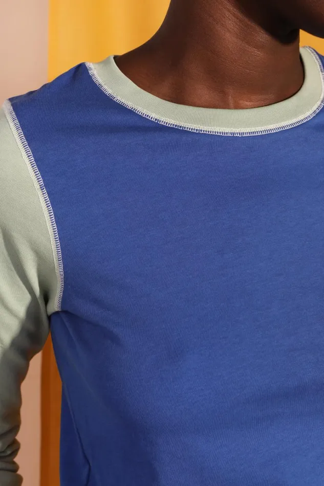Women Luca Top Cobalt Patchwork LF Markey Tops