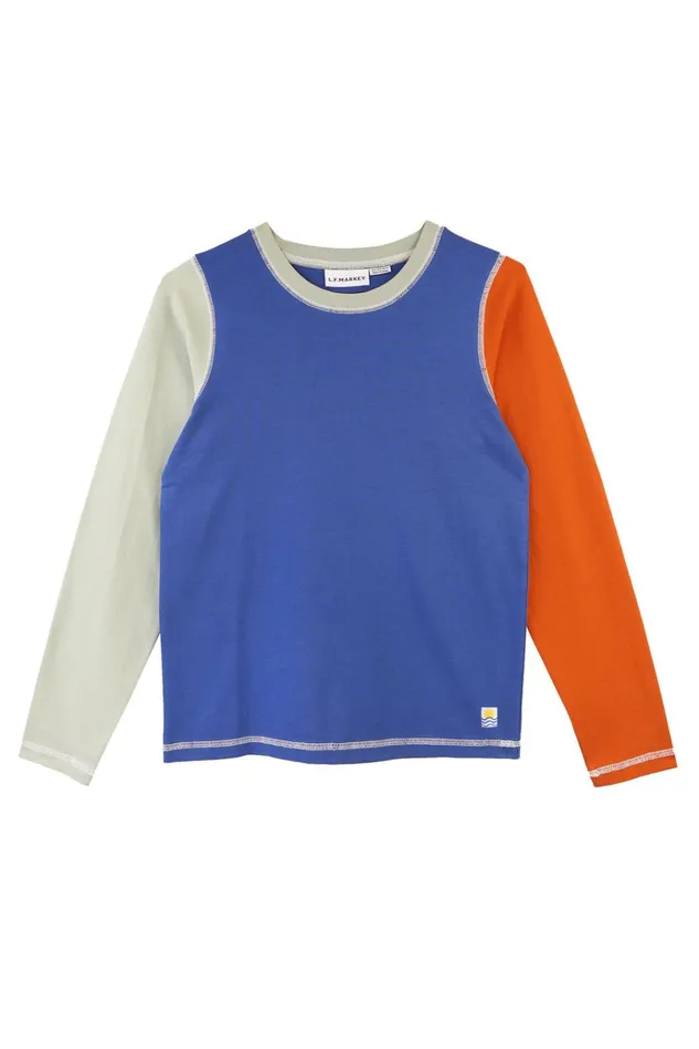 Women Luca Top Cobalt Patchwork LF Markey Tops