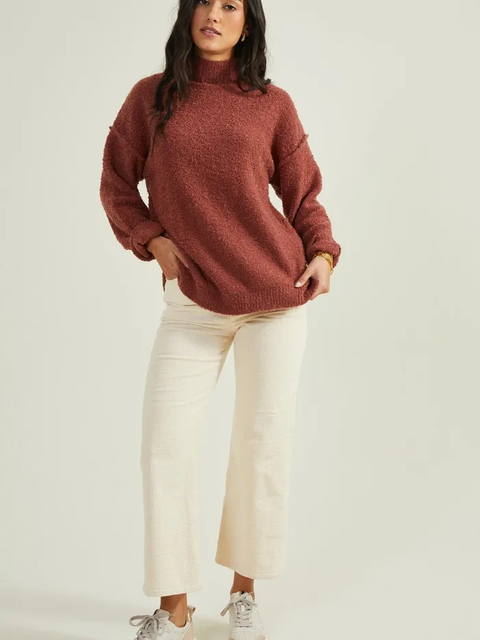 Women Mae Mock Neck Tunic Sweater Rose Altar039d State Sweaters