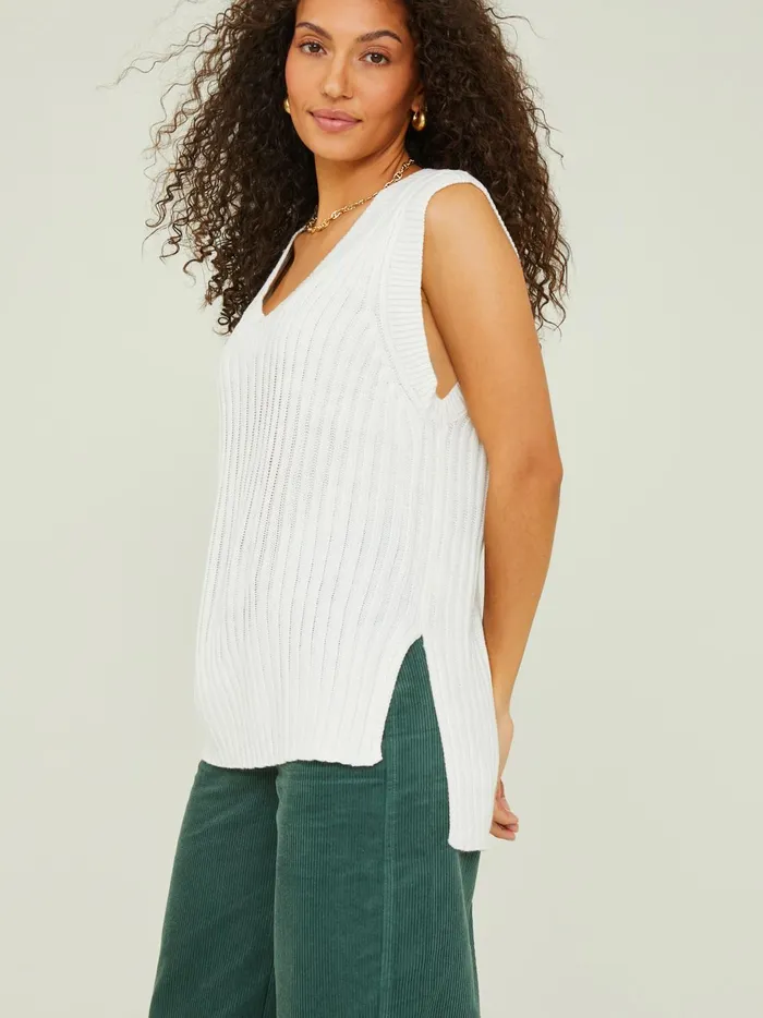 Women Maisie Oversized Sweater Vest Whipcream Altar039d State Tanks
