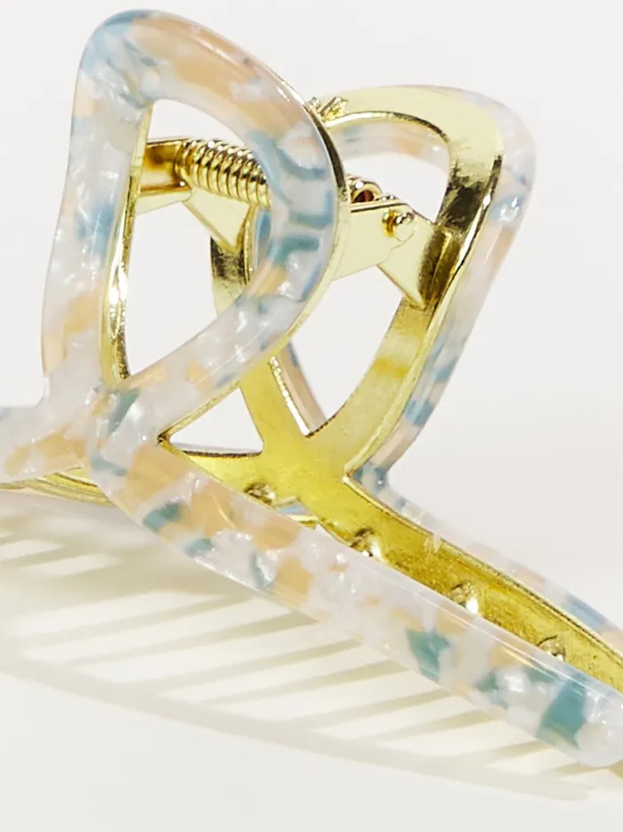 Women Marble Loop Claw Clip Bluegold Altar039d State Hair Accessories