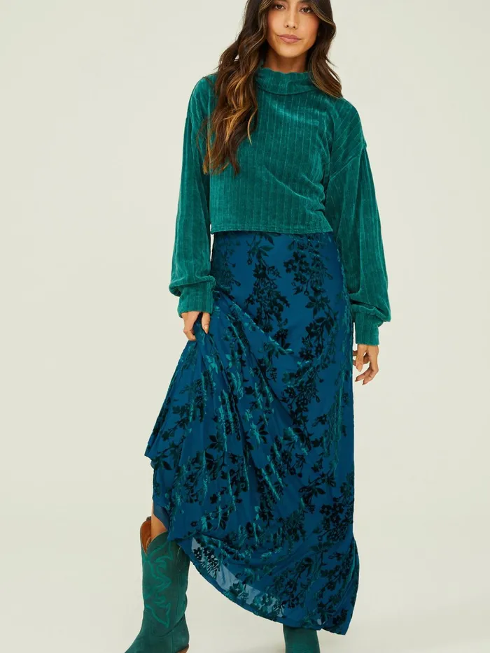 Women Margot Ribbed Turtleneck Top Hunter Altar039d State Blouses