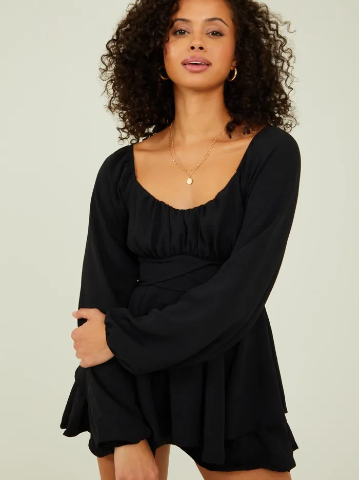 Women Marisol Crossover Romper Black Altar039d State Rompers Jumpsuits
