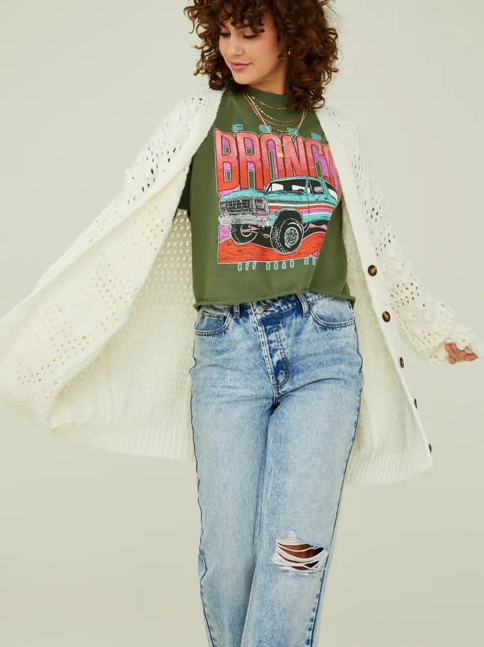Women Marisol Open Weave Cardigan Ivory Altar039d State Sweaters