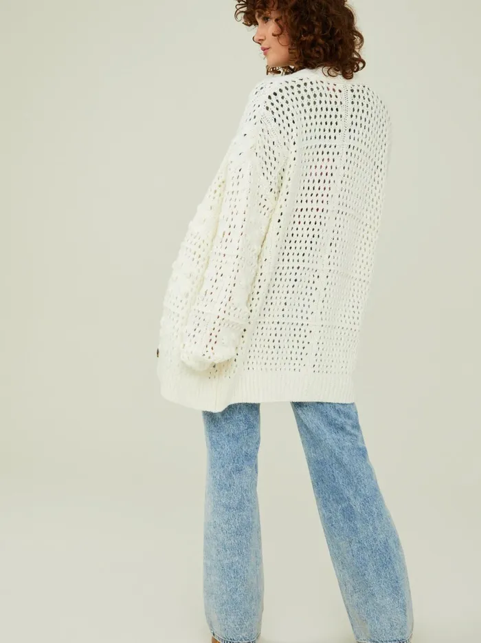 Women Marisol Open Weave Cardigan Ivory Altar039d State Sweaters