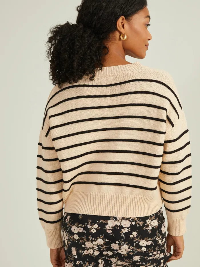 Women Marlee Lace Up Pullover Beigeblack Altar039d State Sweaters