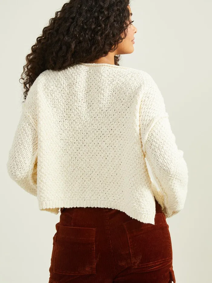 Women Marlowe Cropped Sweater Ivory Altar039d State Sweaters