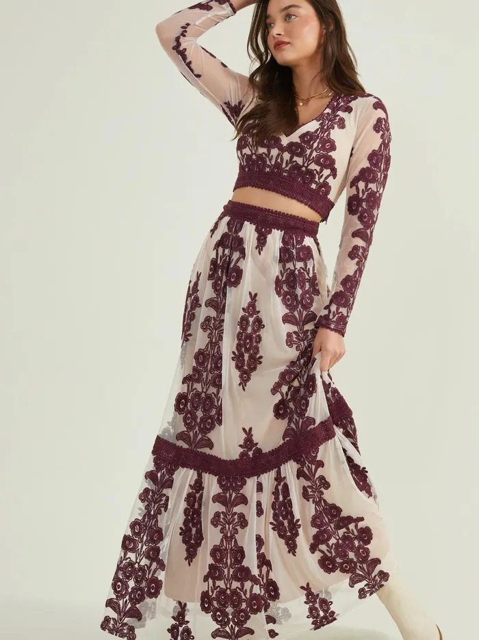 Women Maude Floral Maxi Skirt Winetasting Altar039d State Skirts Skorts
