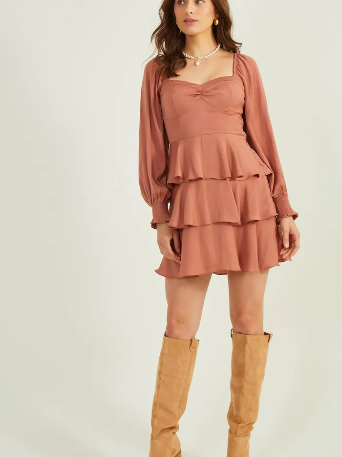 Women Mavis Tiered Layered Dress Cedarwood Altar039d State Casual