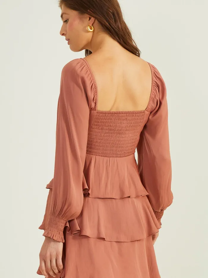 Women Mavis Tiered Layered Dress Cedarwood Altar039d State Casual