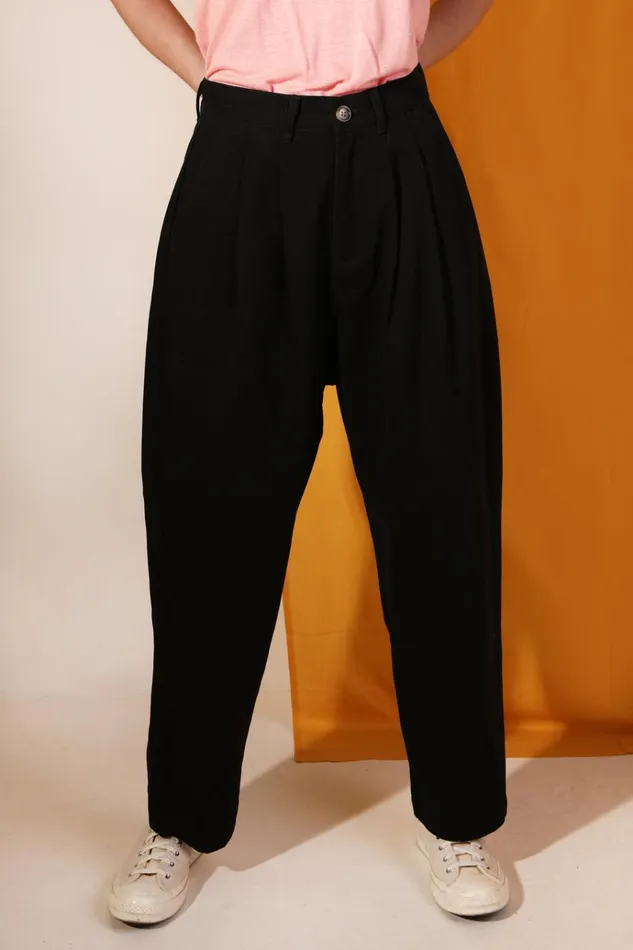 Women Mega Slacks Black LF Markey Trousers