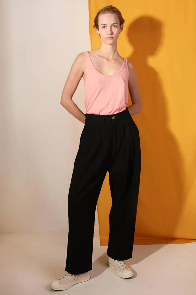 Women Mega Slacks Black LF Markey Trousers