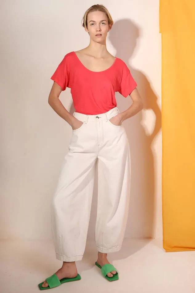 Women Miguel Jean Ecru LF Markey Trousers