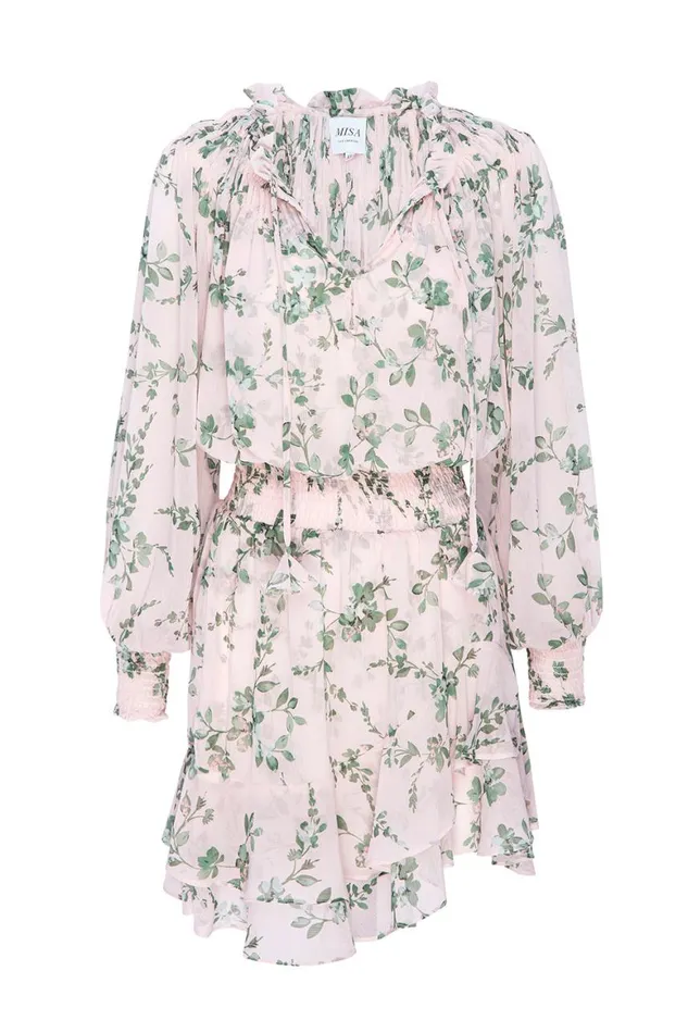 Women MISA Los Angeles Dresses ALMAHA DRESS White Sage Botanica