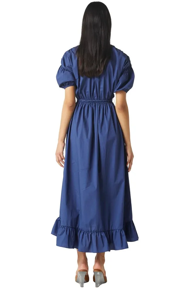 Women MISA Los Angeles Dresses AMARINE DRESS Indigo Blue