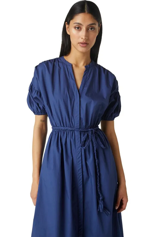 Women MISA Los Angeles Dresses AMARINE DRESS Indigo Blue