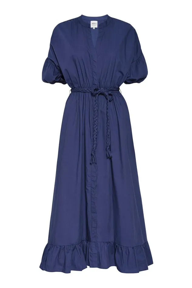 Women MISA Los Angeles Dresses AMARINE DRESS Indigo Blue