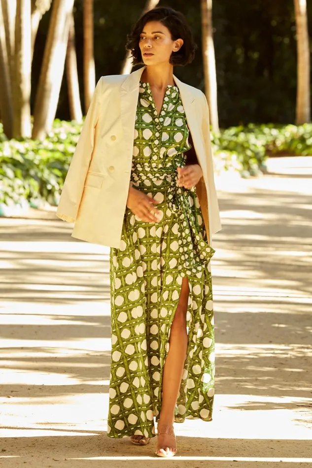 Women MISA Los Angeles Dresses ANABELLA DRESS Rattan Tile Mix