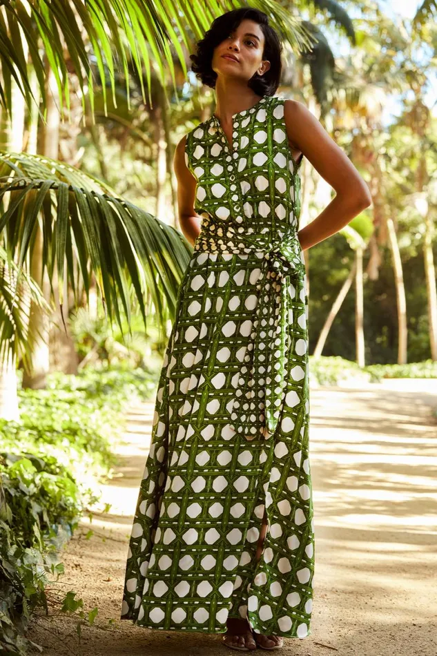 Women MISA Los Angeles Dresses ANABELLA DRESS Rattan Tile Mix