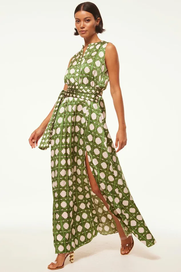 Women MISA Los Angeles Dresses ANABELLA DRESS Rattan Tile Mix