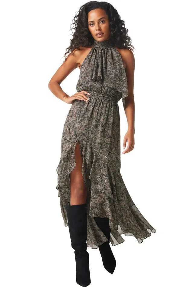 Women MISA Los Angeles Dresses ANEVA DRESS Paisley Shimmer