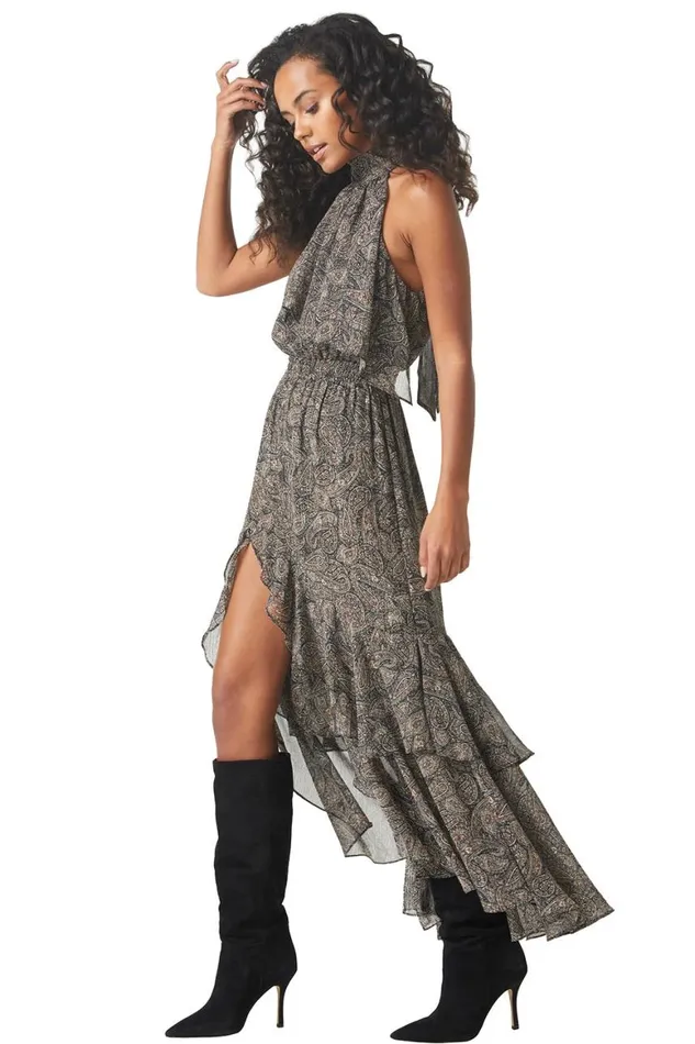 Women MISA Los Angeles Dresses ANEVA DRESS Paisley Shimmer