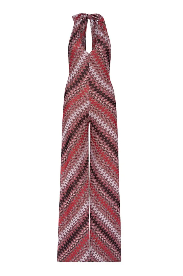 Women MISA Los Angeles Dresses ANYA JUMPSUIT Winter Chevron