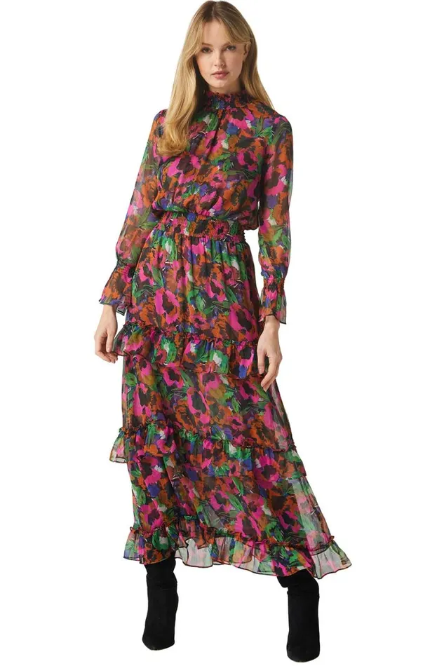 Women MISA Los Angeles Dresses BETHANY DRESS Jewel Tone Flora