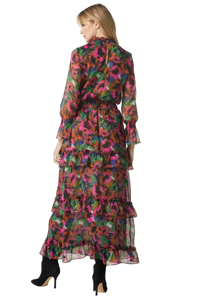 Women MISA Los Angeles Dresses BETHANY DRESS Jewel Tone Flora