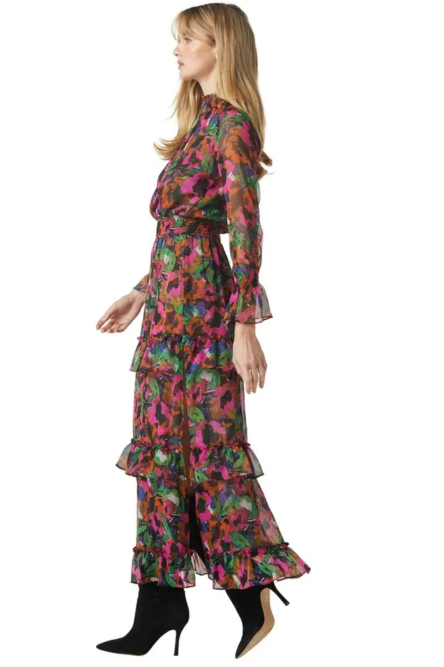 Women MISA Los Angeles Dresses BETHANY DRESS Jewel Tone Flora