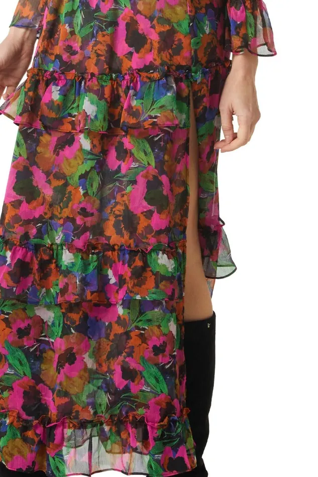 Women MISA Los Angeles Dresses BETHANY DRESS Jewel Tone Flora