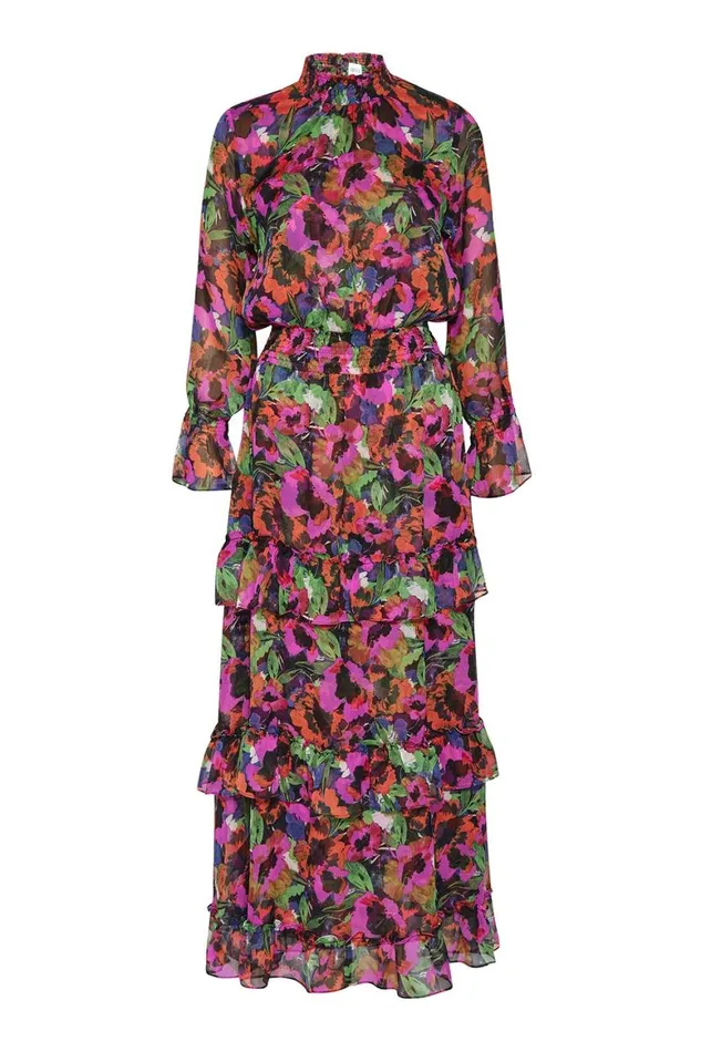 Women MISA Los Angeles Dresses BETHANY DRESS Jewel Tone Flora