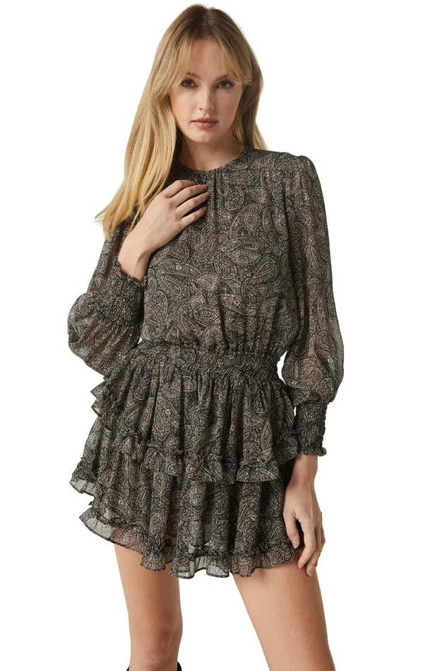 Women MISA Los Angeles Dresses CAMILA DRESS Paisley Shimmer