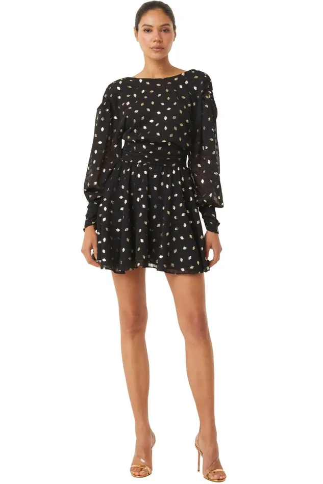 Women MISA Los Angeles Dresses DAVIE DRESS Diamond Clip Dot