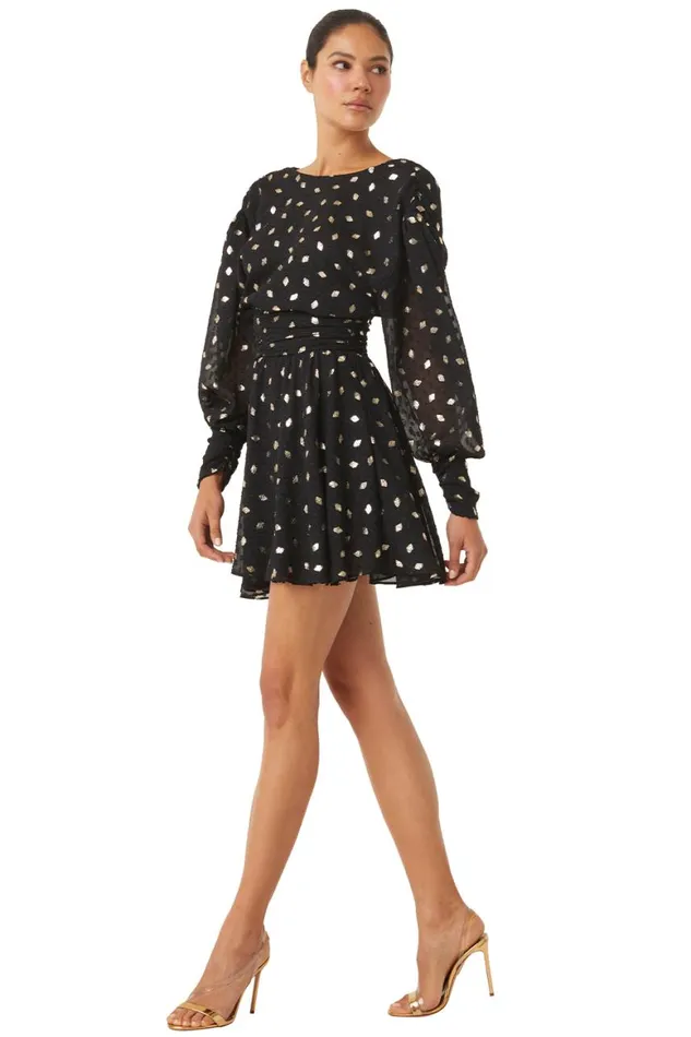 Women MISA Los Angeles Dresses DAVIE DRESS Diamond Clip Dot