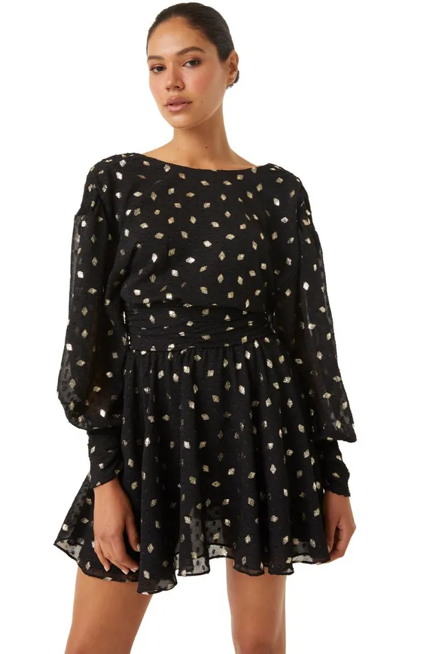 Women MISA Los Angeles Dresses DAVIE DRESS Diamond Clip Dot