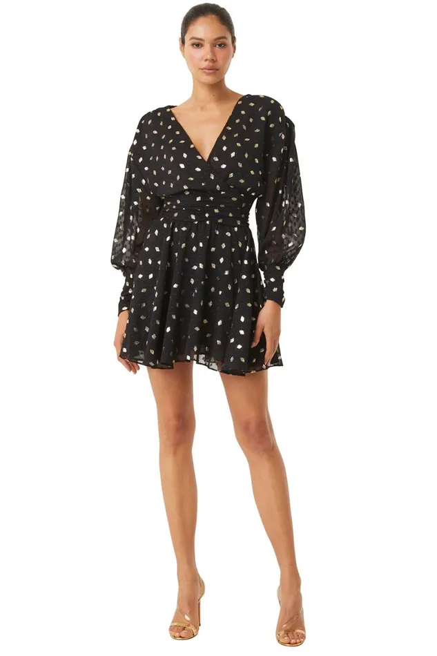 Women MISA Los Angeles Dresses DAVIE DRESS Diamond Clip Dot