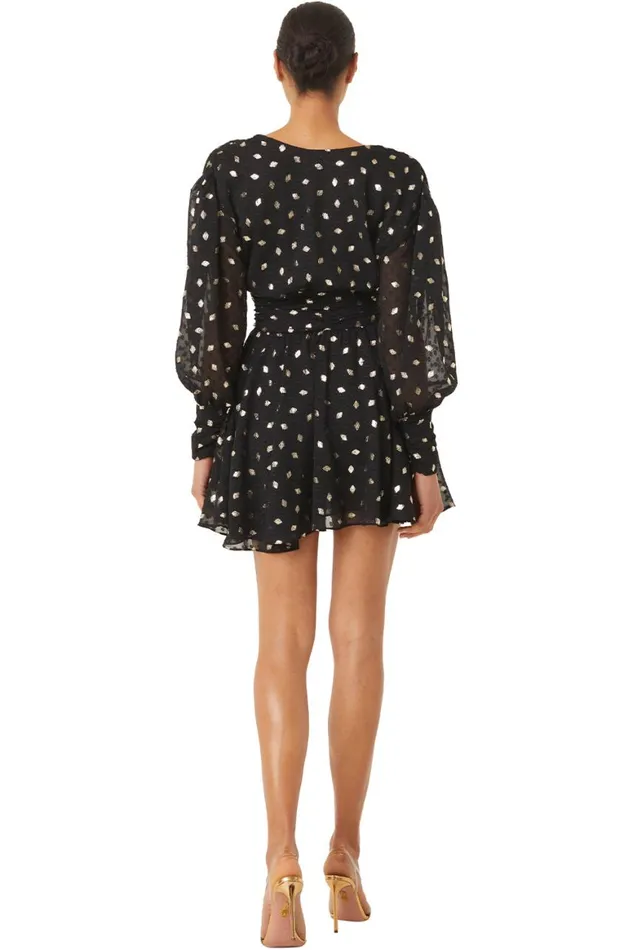 Women MISA Los Angeles Dresses DAVIE DRESS Diamond Clip Dot