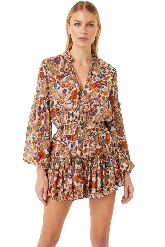 Women MISA Los Angeles Dresses ELISABETTA DRESS Coco Lurex Paisley