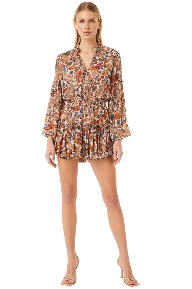 Women MISA Los Angeles Dresses ELISABETTA DRESS Coco Lurex Paisley