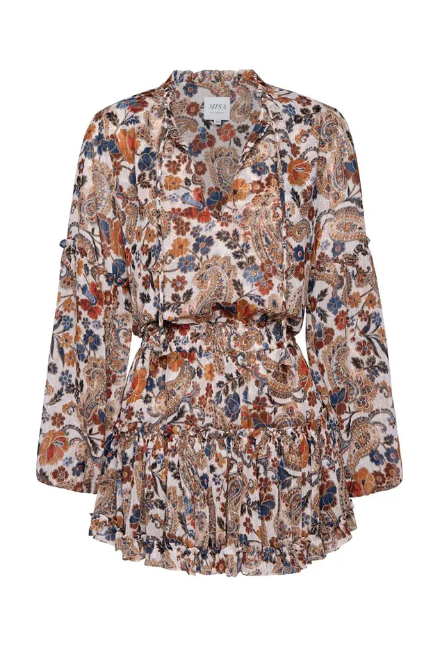 Women MISA Los Angeles Dresses ELISABETTA DRESS Coco Lurex Paisley