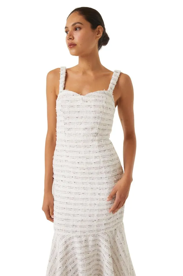 Women MISA Los Angeles Dresses ELKE DRESS Winter White